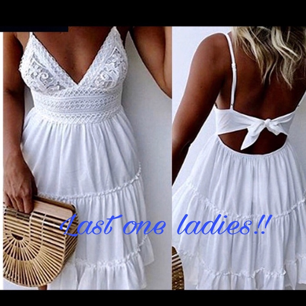 Bohemian inspired white dress perfect for summer!’